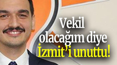 Vekil olacağım diye İzmit’i unuttu!